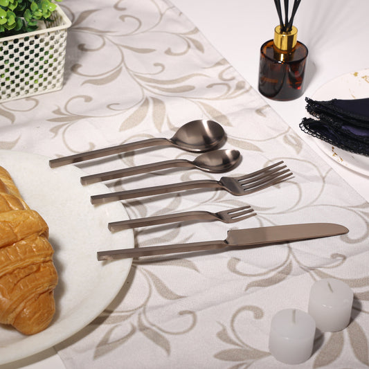 Premium Handcrafted Flatware Sets Online - Luxury 5-Piece Vintage Style Cutlery Set for Elegant Dining