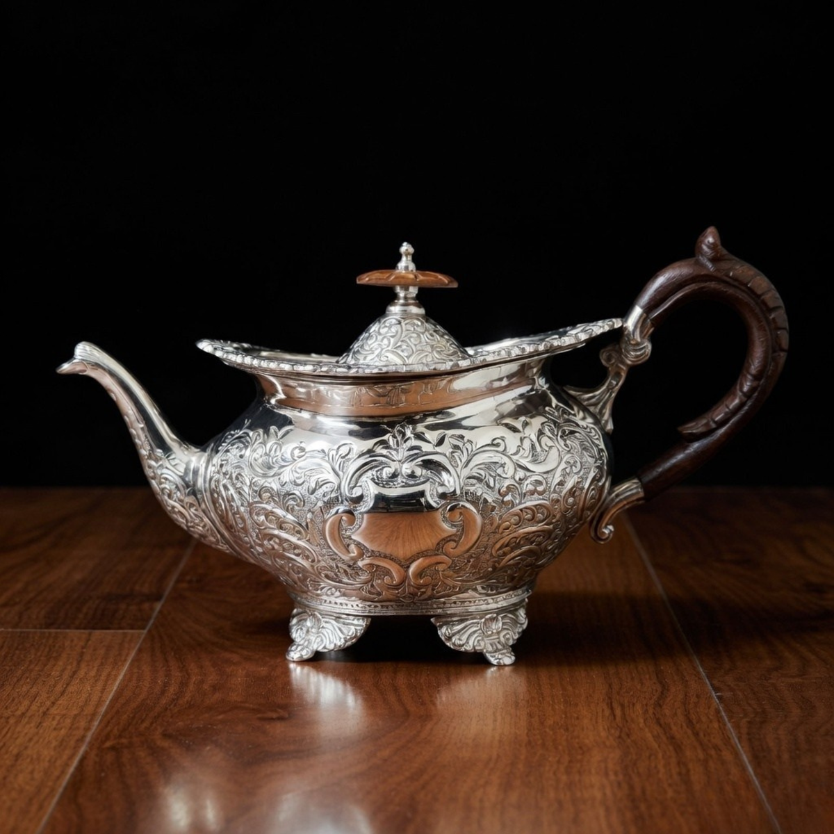 Regal Victorian Silver-Plated Tea & Coffee Set with Tray for Luxury Homes