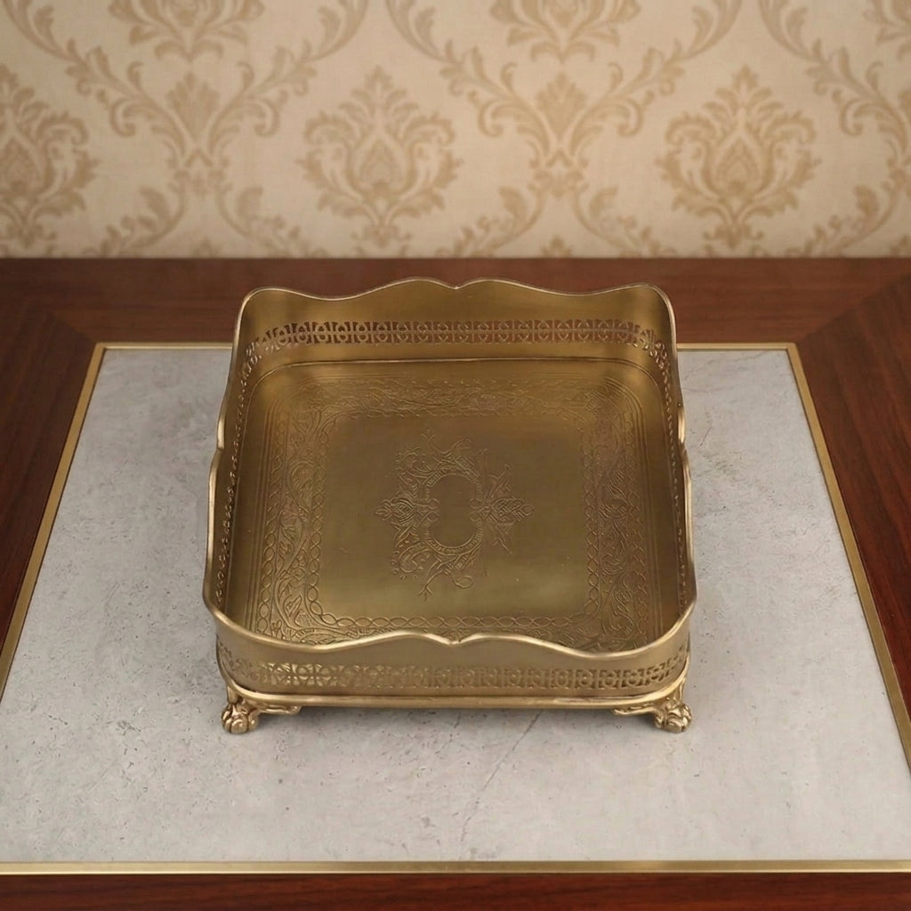 Discover the Perfect Statement Piece: Why This Handcrafted Antique Brass Serving Tray Will Transform Your Home Entertaining