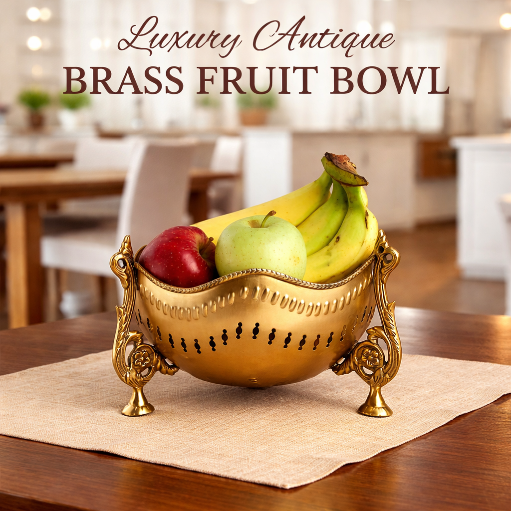 The Secret to Magazine-Worthy Tables: Why USA Families Can’t Stop Raving About This Stunning Victorian Brass Fruit Bowl