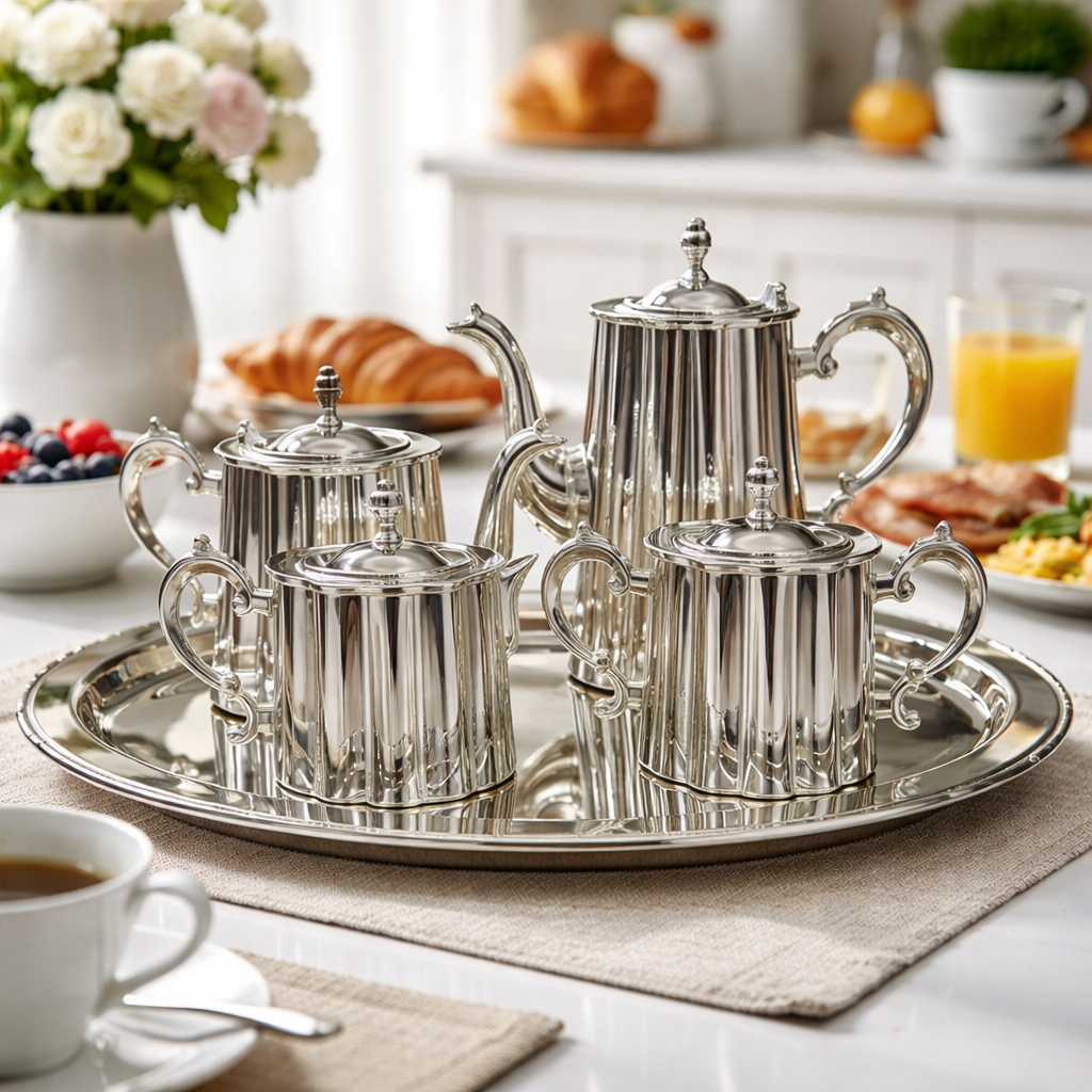Discover the Newly Launched Royal English Silver Tea & Coffee Set at The Luxe Cascade: A Victorian Masterpiece for Timeless Elegance