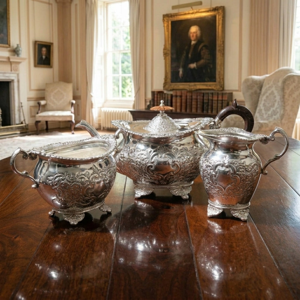Elevate Your Home to Royal Status: Discover the Timeless Allure of a Regal Victorian Silver Plated Tea Coffee Set That Makes Every Gathering Unforgettable