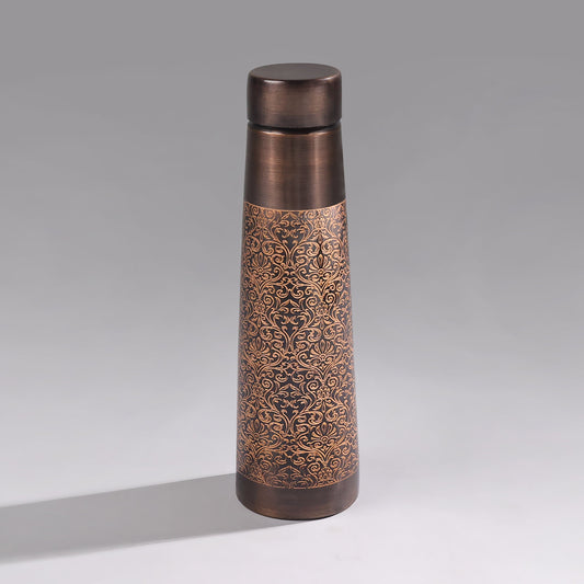 Buy Cu Bottle Etched – Stylish & Pure Copper Hydration