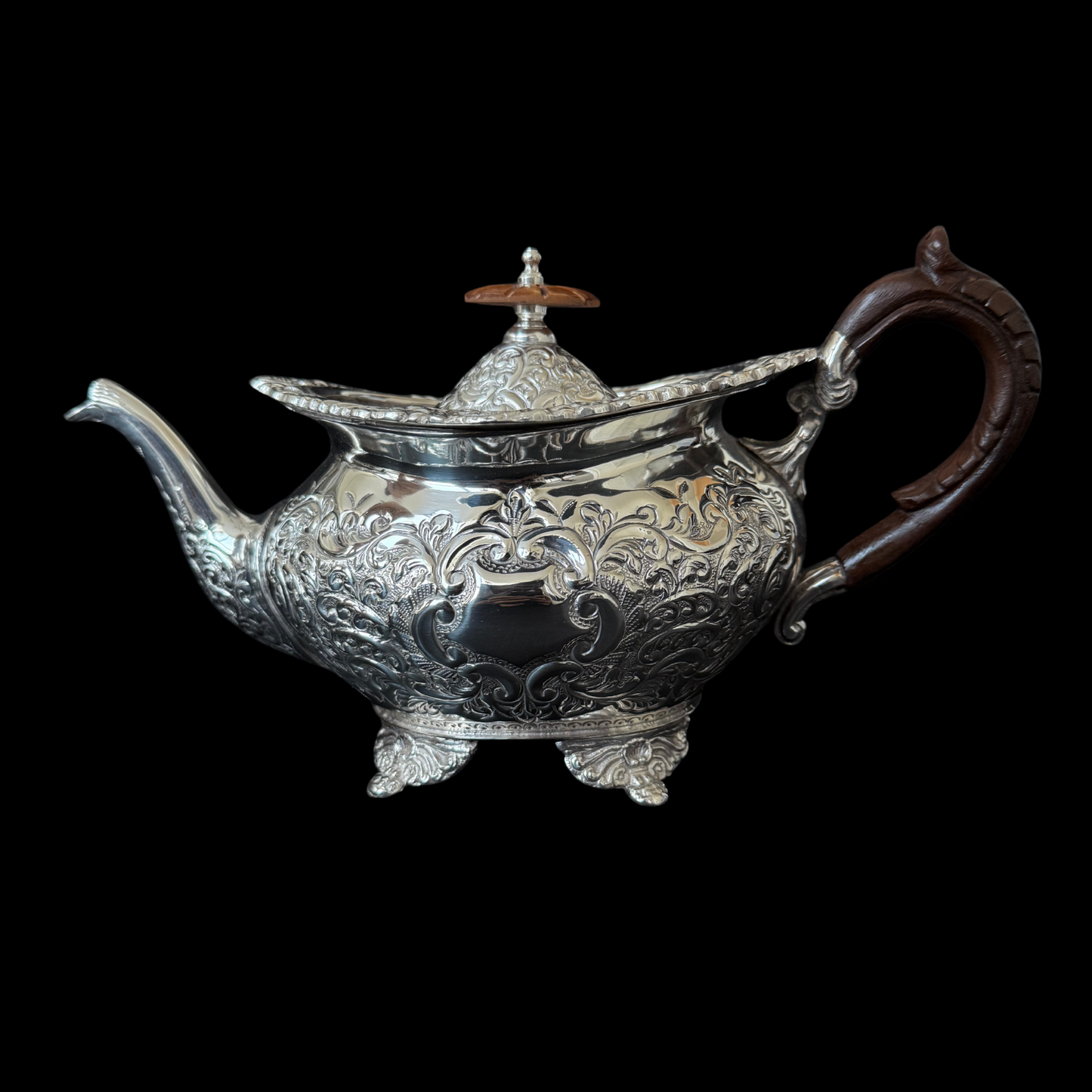 Regal Victorian Silver-Plated Tea & Coffee Set for Luxury Homes