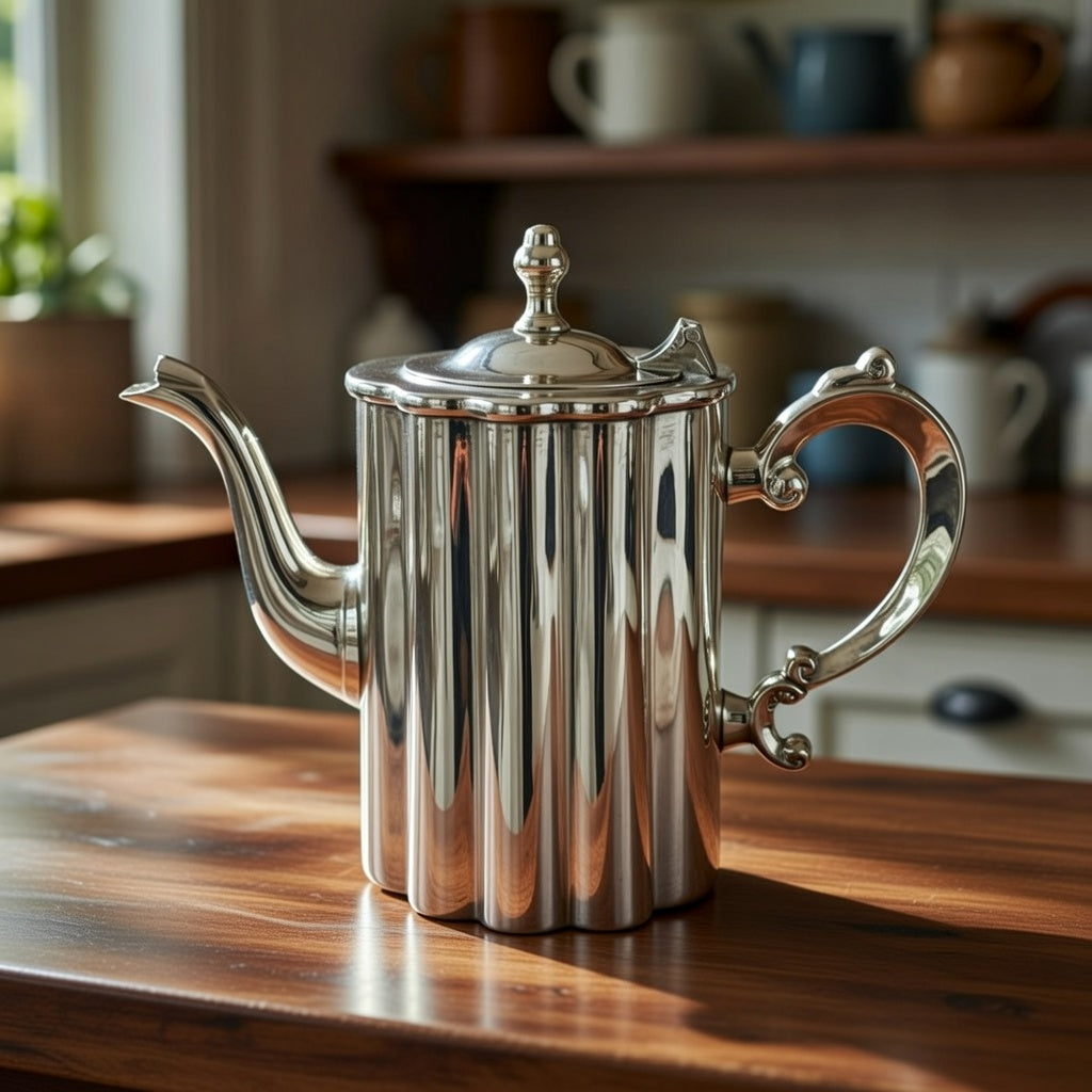 Royal English Silver Tea & Coffee Set – Victorian Inspired Silver Plated Serving Set for Luxury Home Décor & Premium Gifting