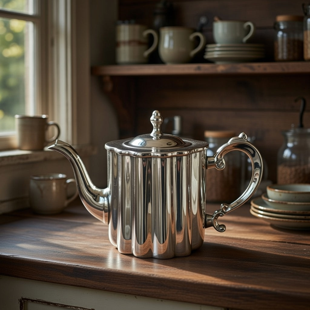 Royal English Silver Tea & Coffee Set – Victorian Inspired Silver Plated Serving Set for Luxury Home Décor & Premium Gifting