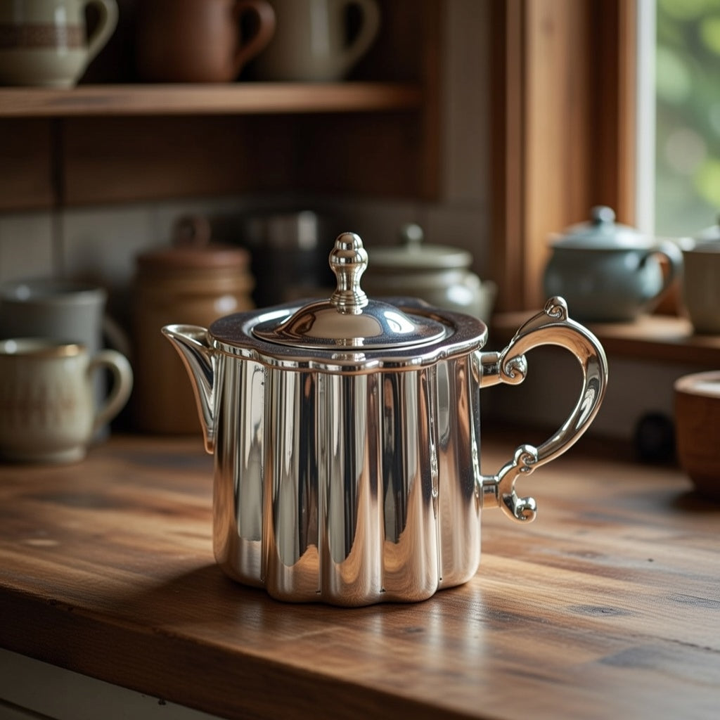 Royal English Silver Tea & Coffee Set – Victorian Inspired Silver Plated Serving Set for Luxury Home Décor & Premium Gifting