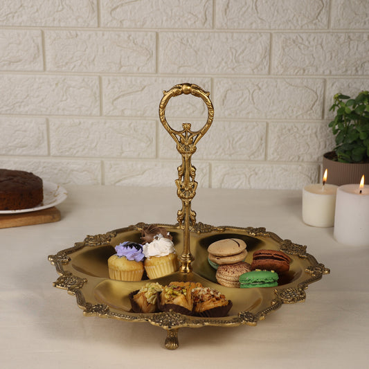 antique brass dry fruit stand