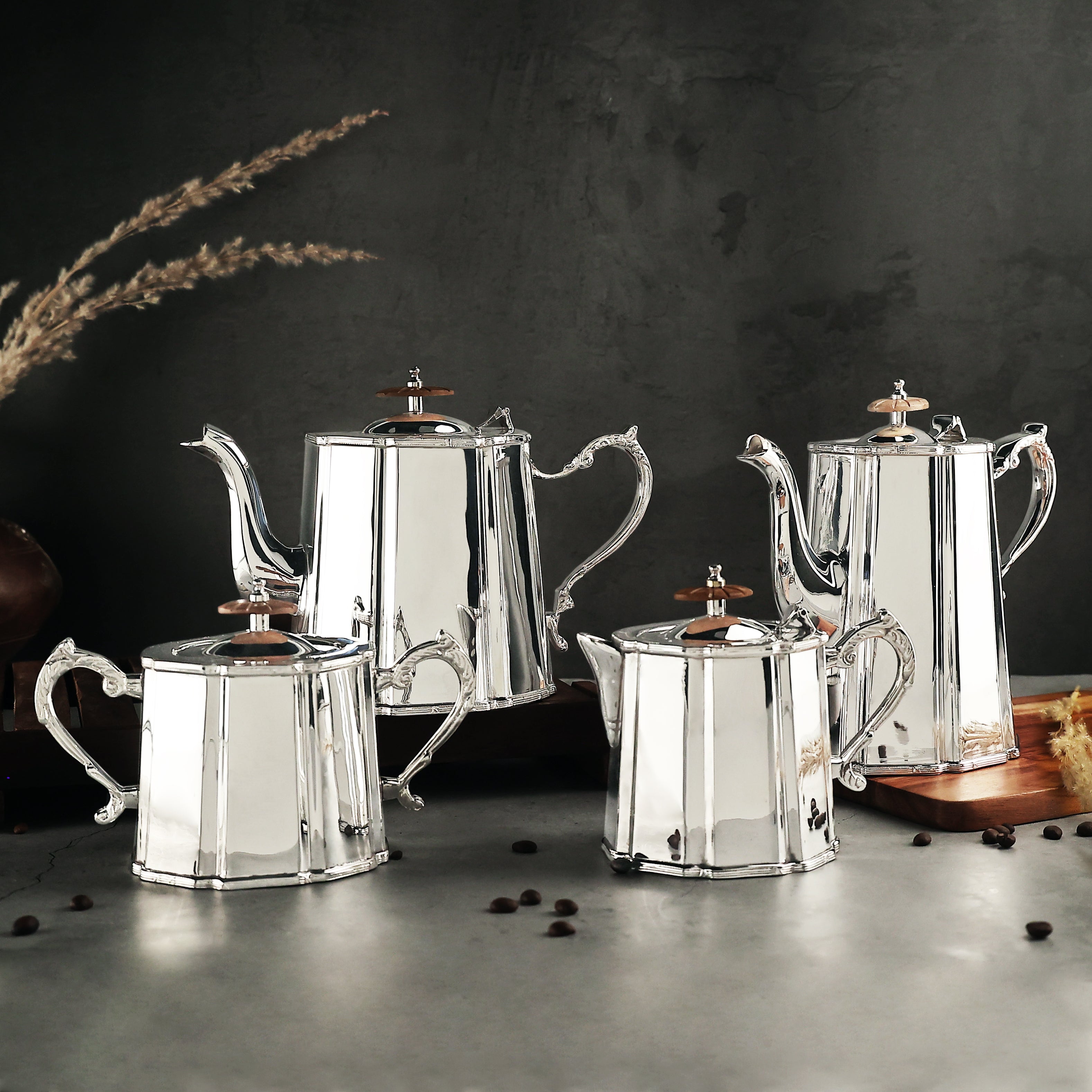 English Silver Plated Tea or Coffee Set - Antique Victorian Tea Set