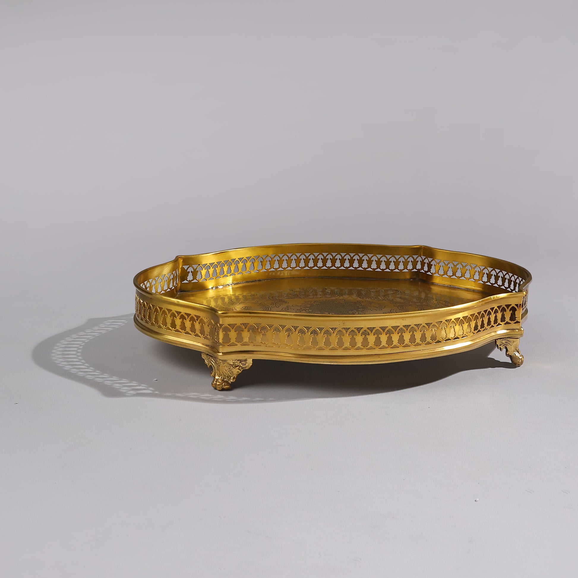 handcrafted vintage brass tray