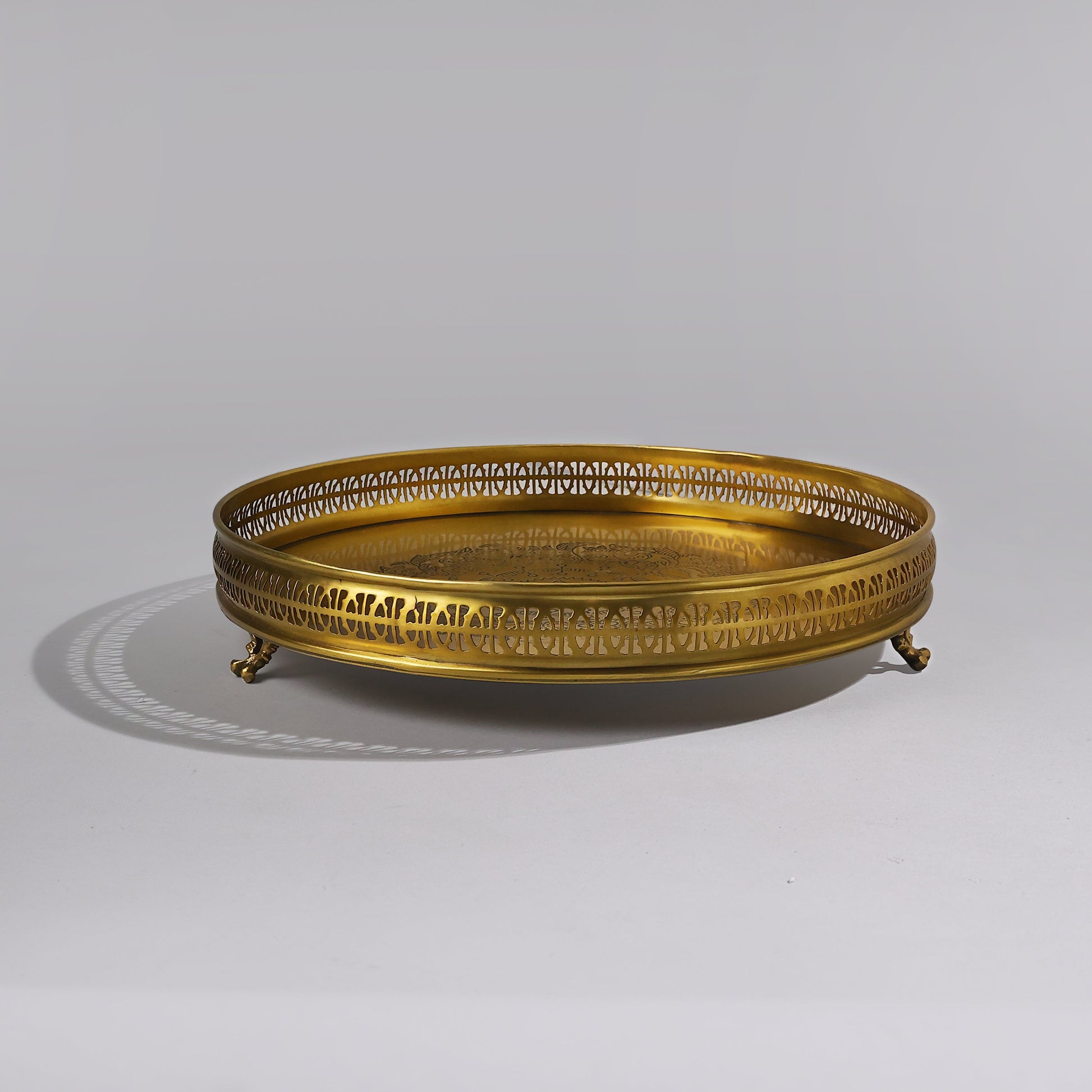 handmade brass decorative tray