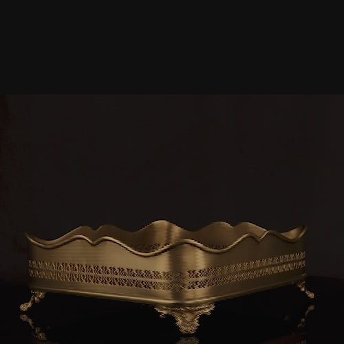 Brass Serving Tray – Elegant Wedding Centerpiece & Table Décor